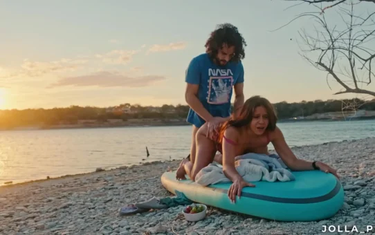 Porno al aire libre en un atardecer de Texas